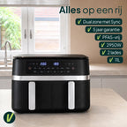 Vivid Green Dubbele Airfryer 11L