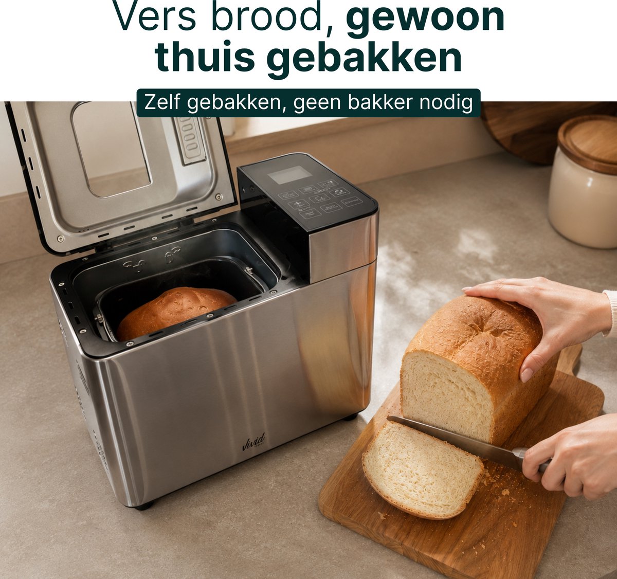 Vivid Green Broodbakmachine RVS
