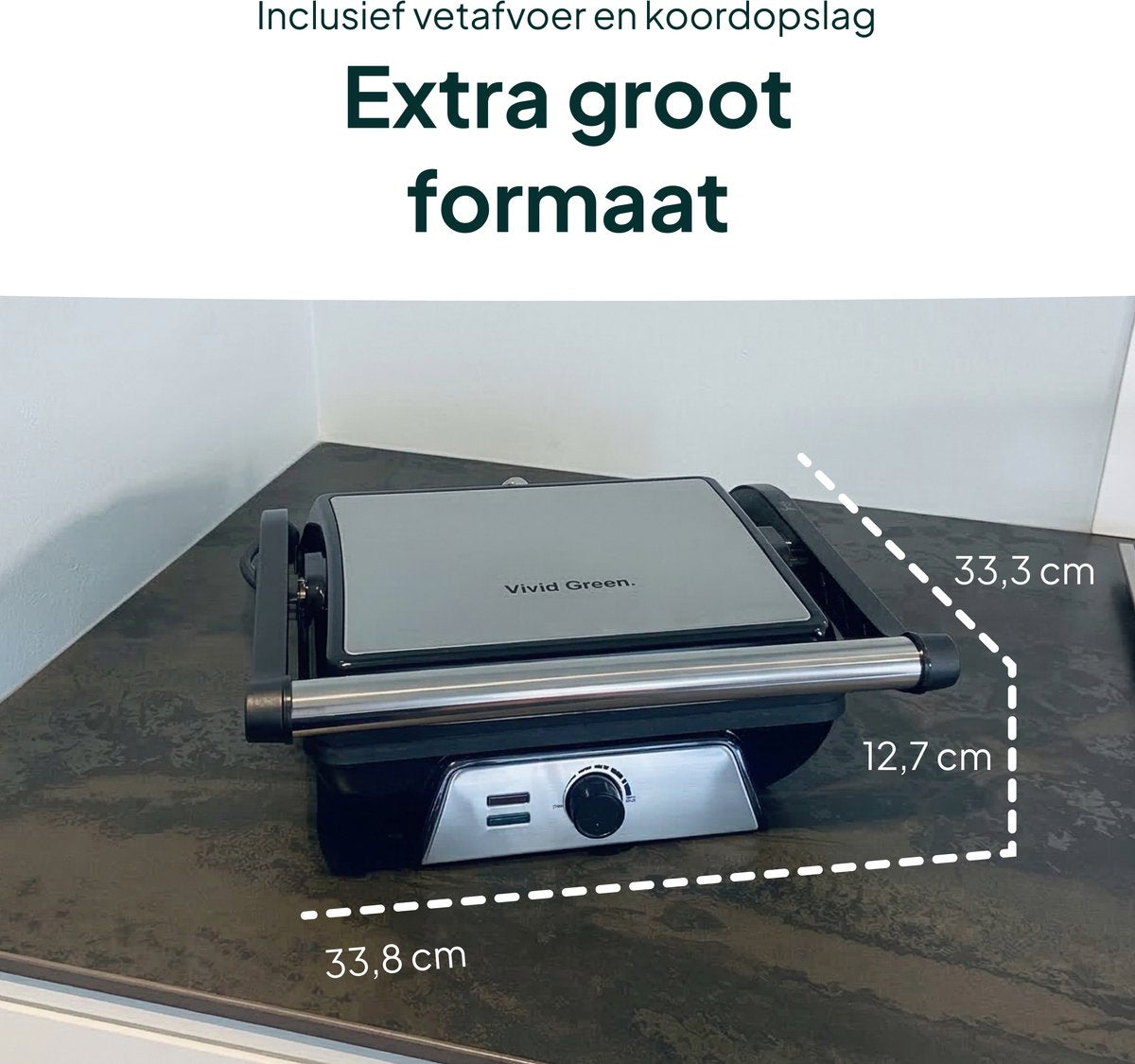 Vivid Green Tosti apparaat met Grillfunctie