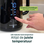 Vivid Green Waterkoker met Temperatuurregeling