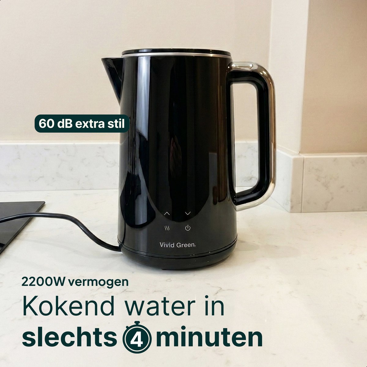 Vivid Green Waterkoker met Temperatuurregeling