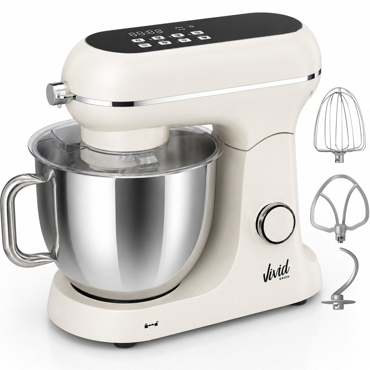 Vivid Green Keukenmachine Deluxe met display