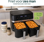 Vivid Green Dubbele Airfryer 11L