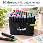 Vivid Green Twinmarkers 80 stuks - Alcohol Markers