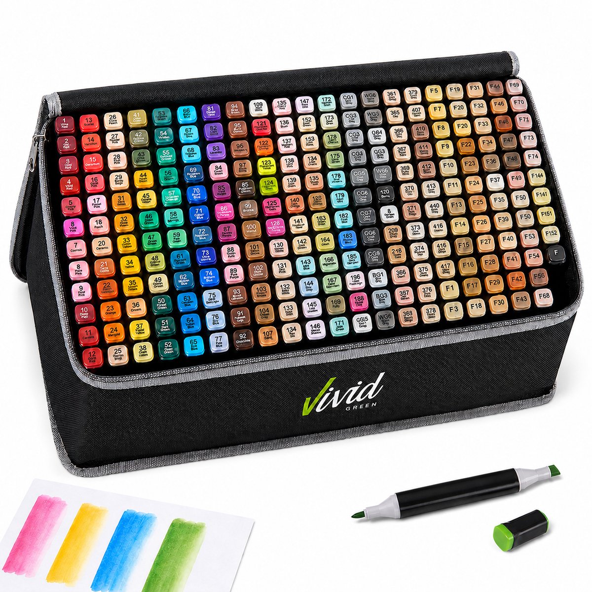 Vivid Green Twinmarkers 262 stuks - Alcohol markers