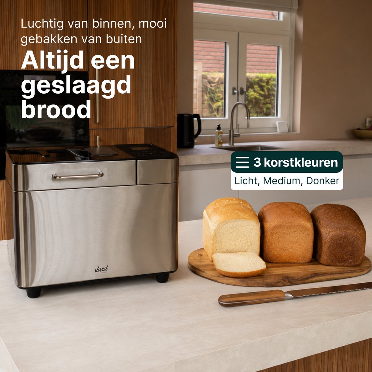 Vivid Green Broodbakmachine RVS