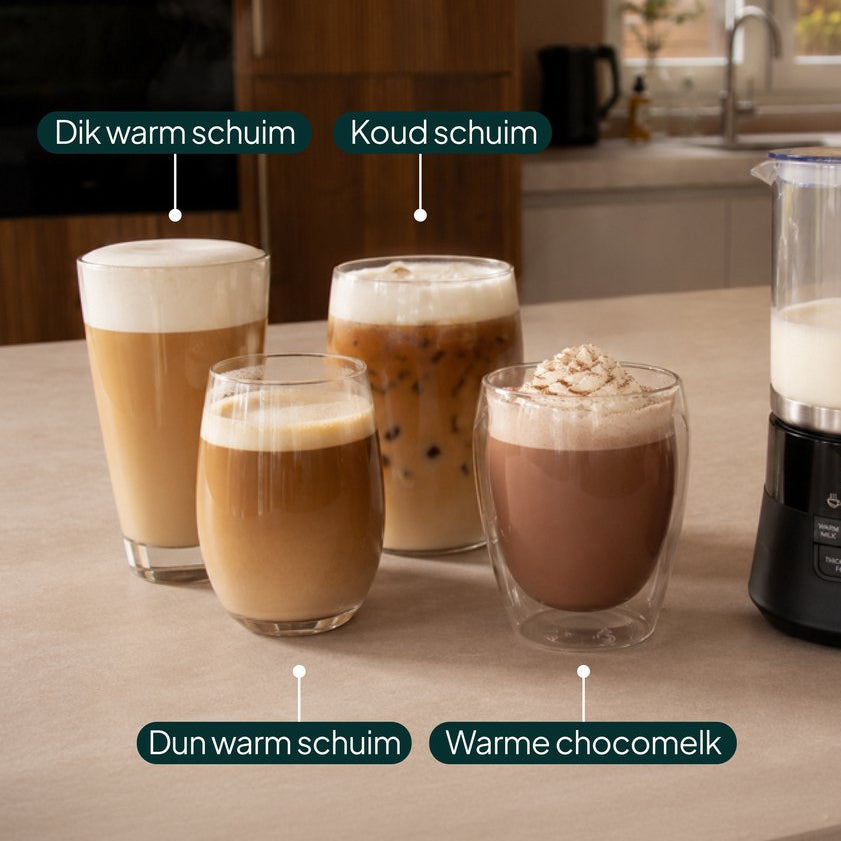 Vier programma’s voor verschillende koffiedranken