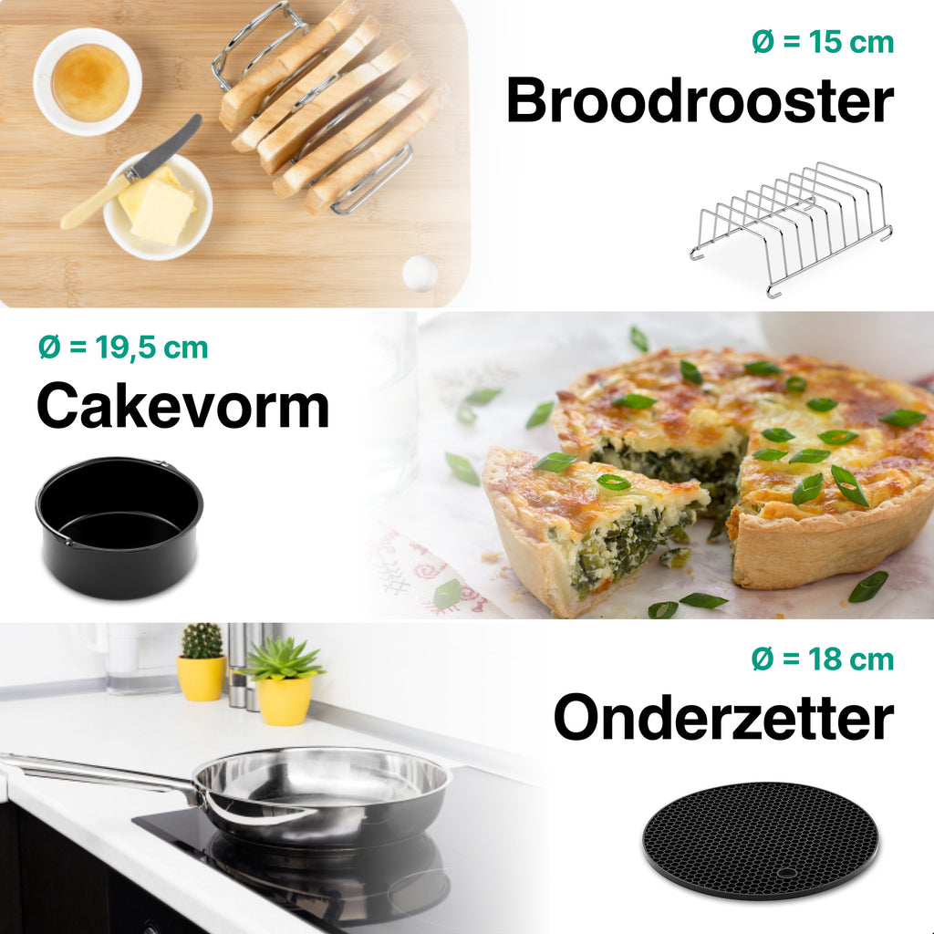Vivid Green Airfryer Accessoires 8-delige set