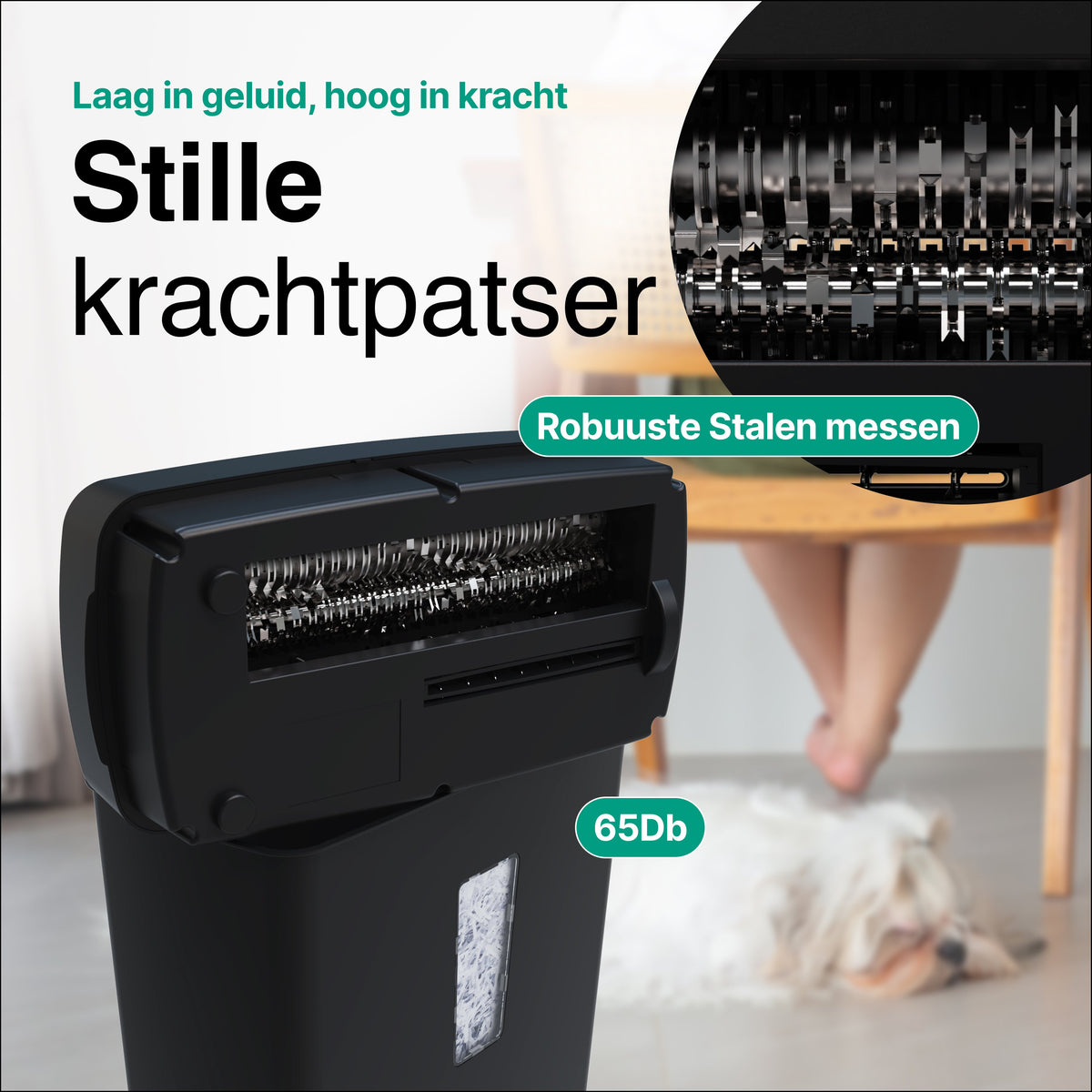 Vivid Green Papierversnipperaar 13L - Zwart