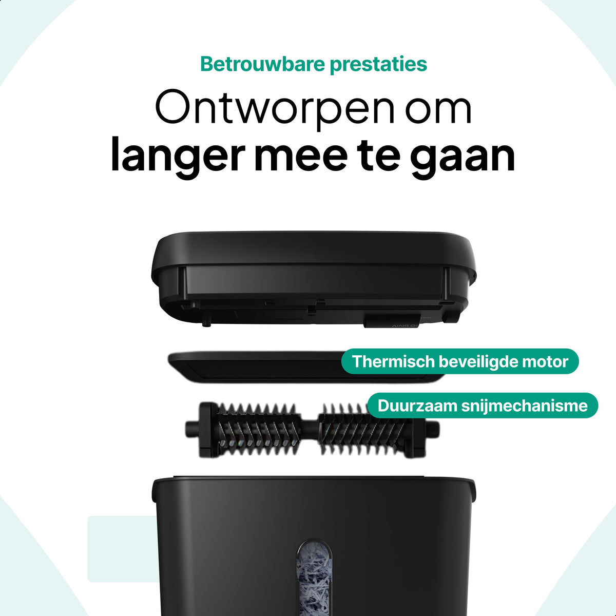 Vivid Green Papierversnipperaar 8L - Zwart
