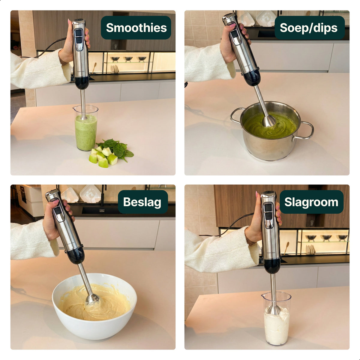 Vivid Green Staafmixer met Maatbeker