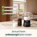 Vivid Green Deluxe Glazen Melkopschuimer