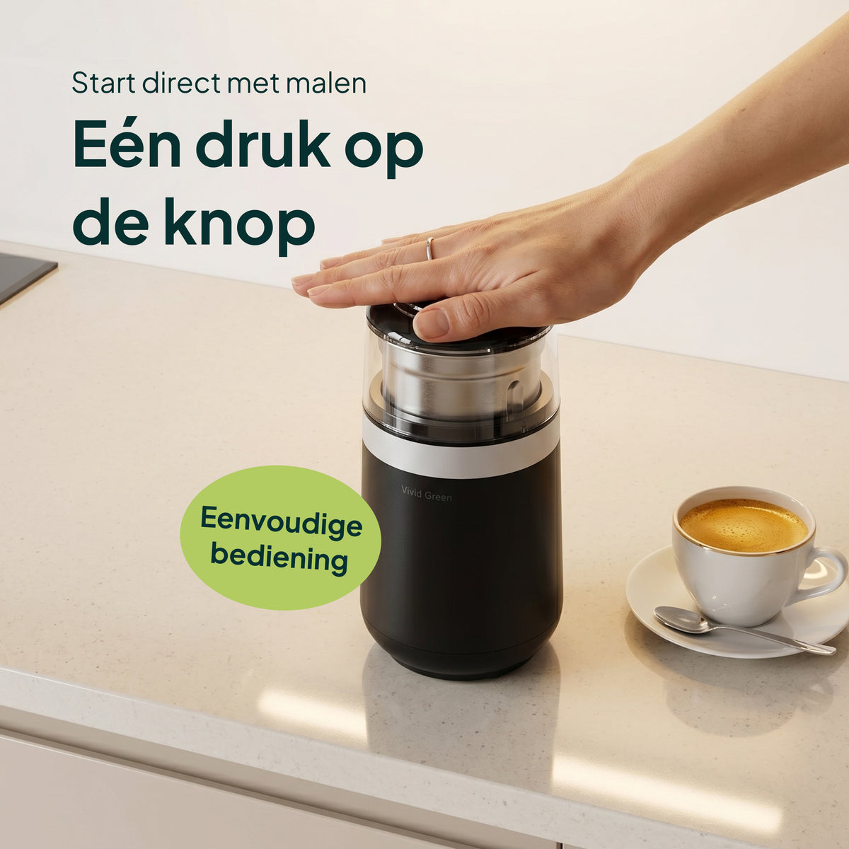 Vivid Green Elektrische Koffiemolen