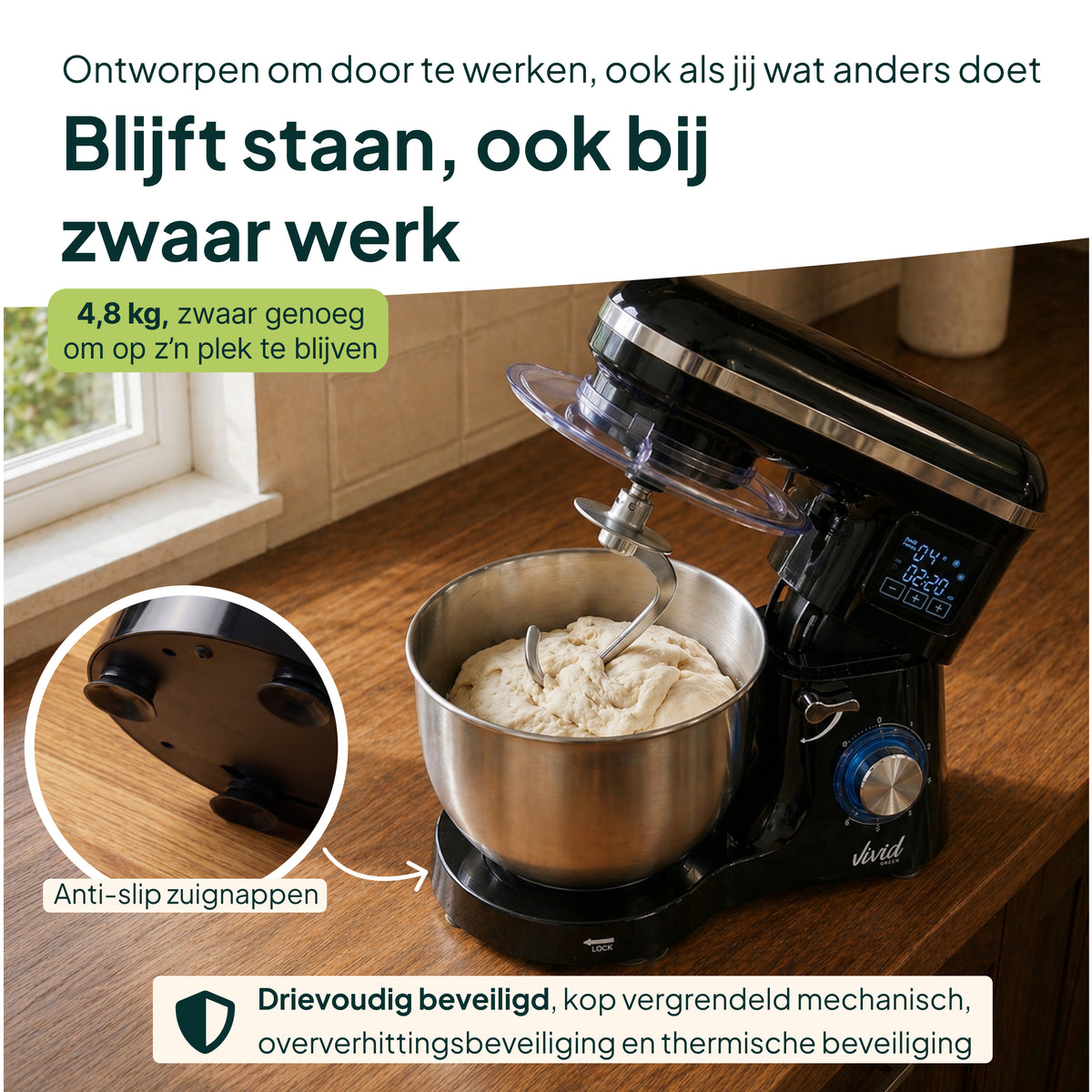 Vivid Green Keukenmachine met Display