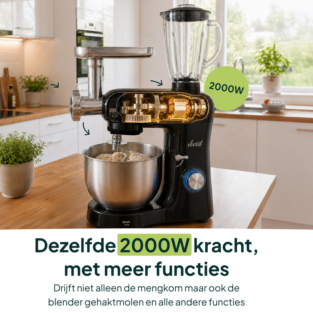 Vivid Green Keukenmachine Multifunctioneel