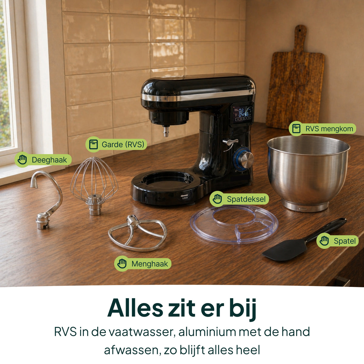 Vivid Green Keukenmachine met Display