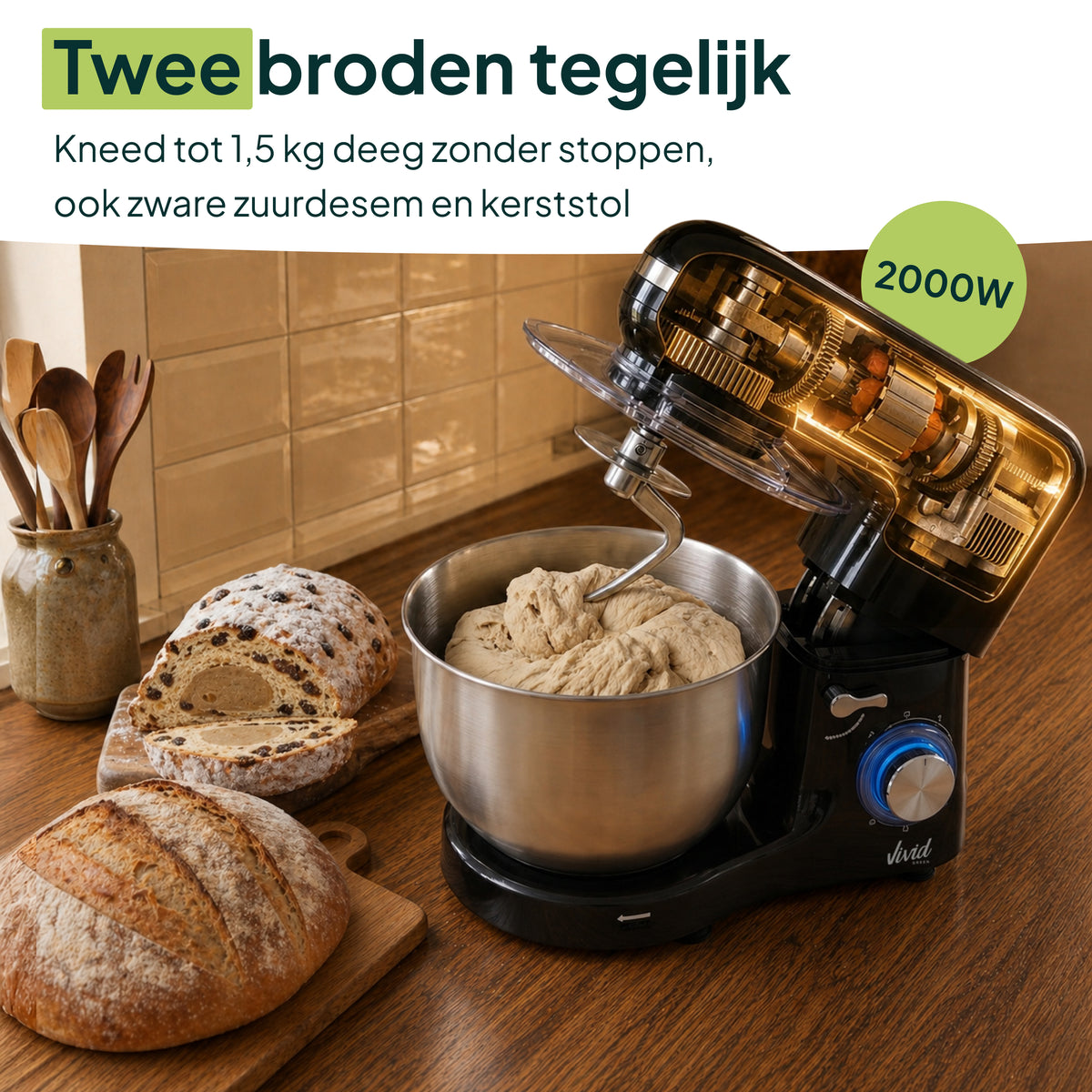 Vivid Green Keukenmachine met Display