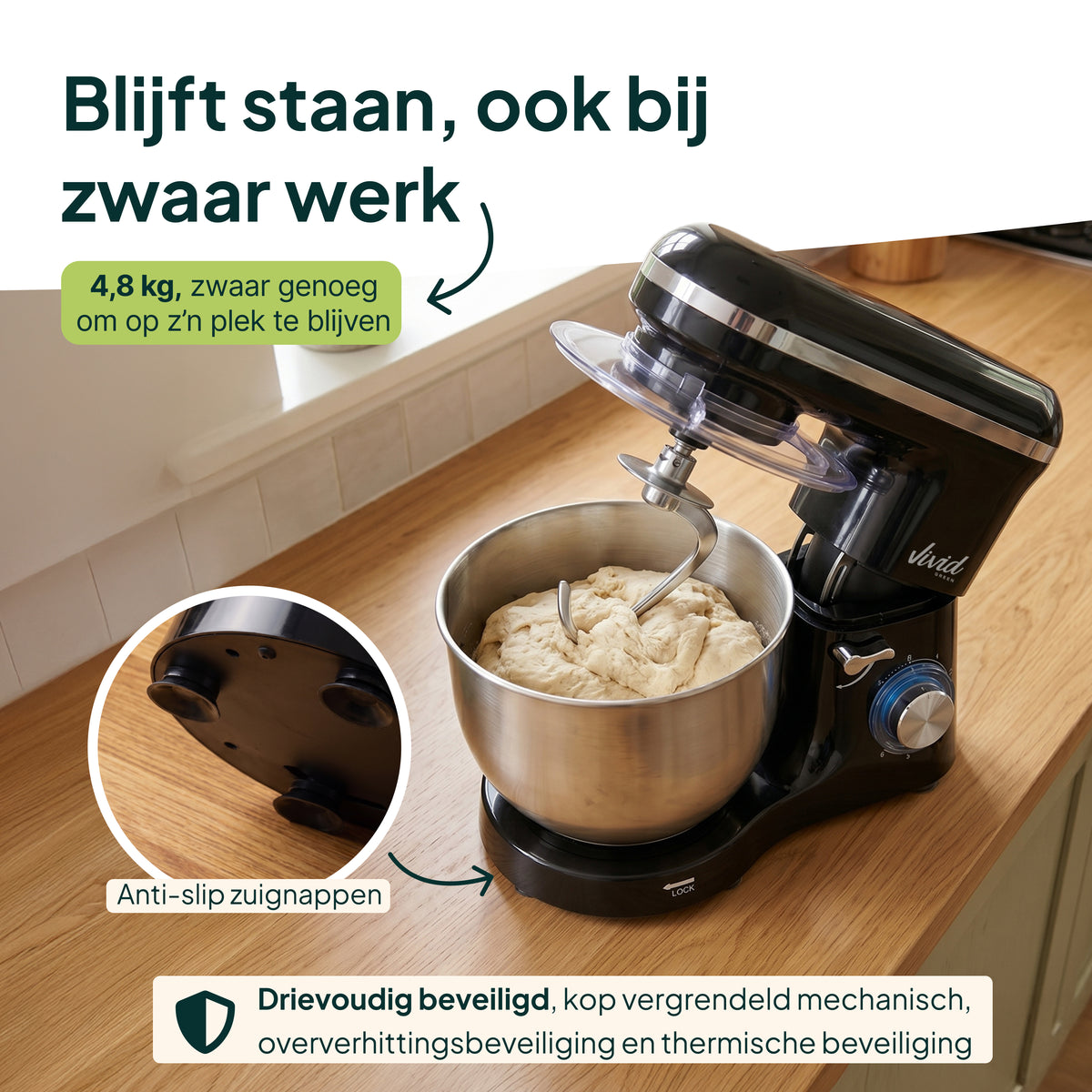 Vivid Green Keukenmachine 2000W