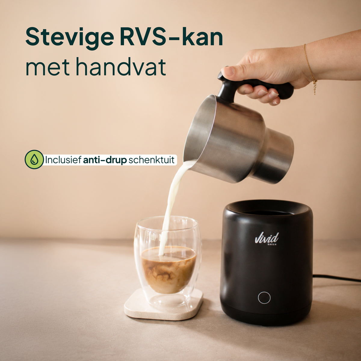 Vivid Green XXL Melkopschuimer 600ML
