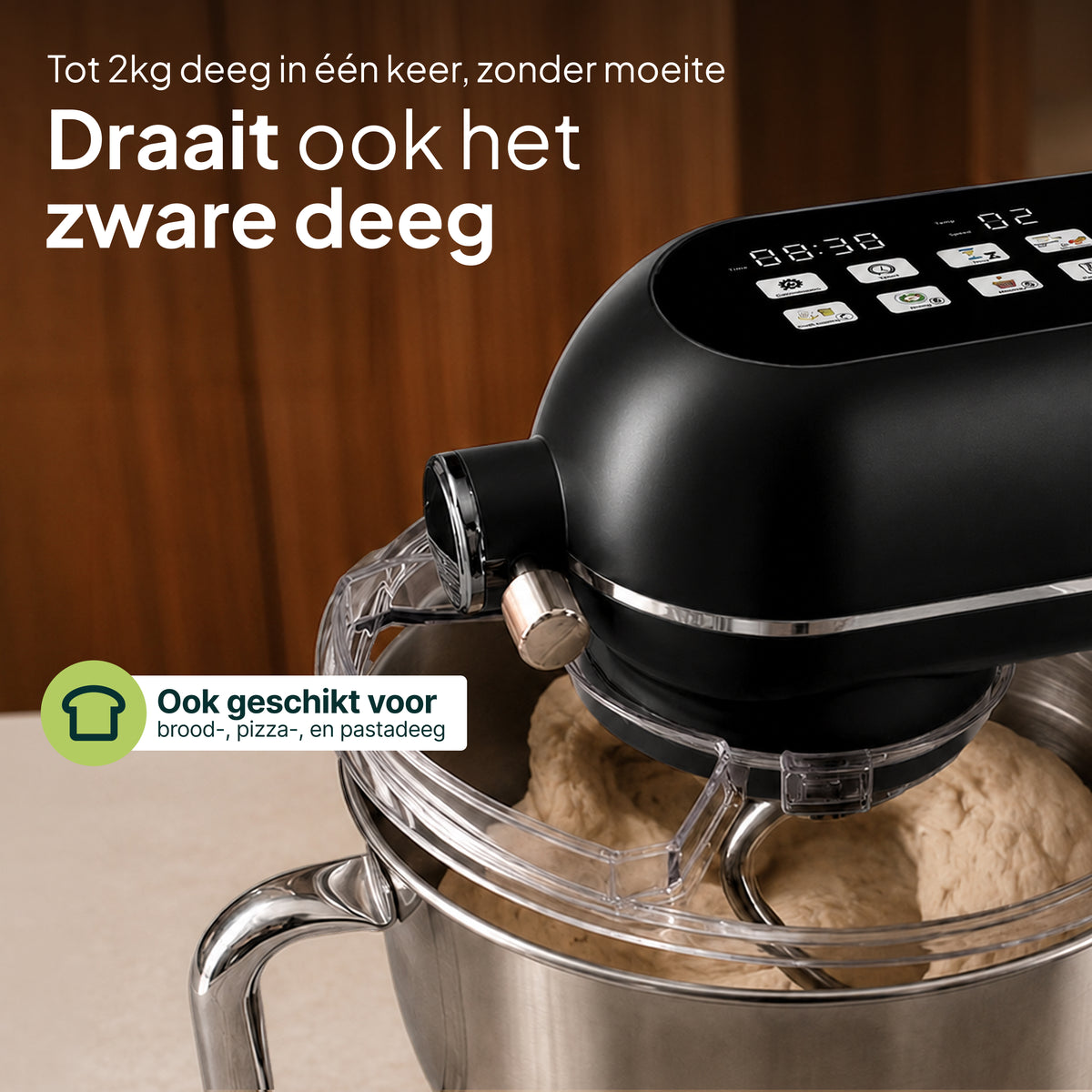 Vivid Green Keukenmachine Deluxe met display