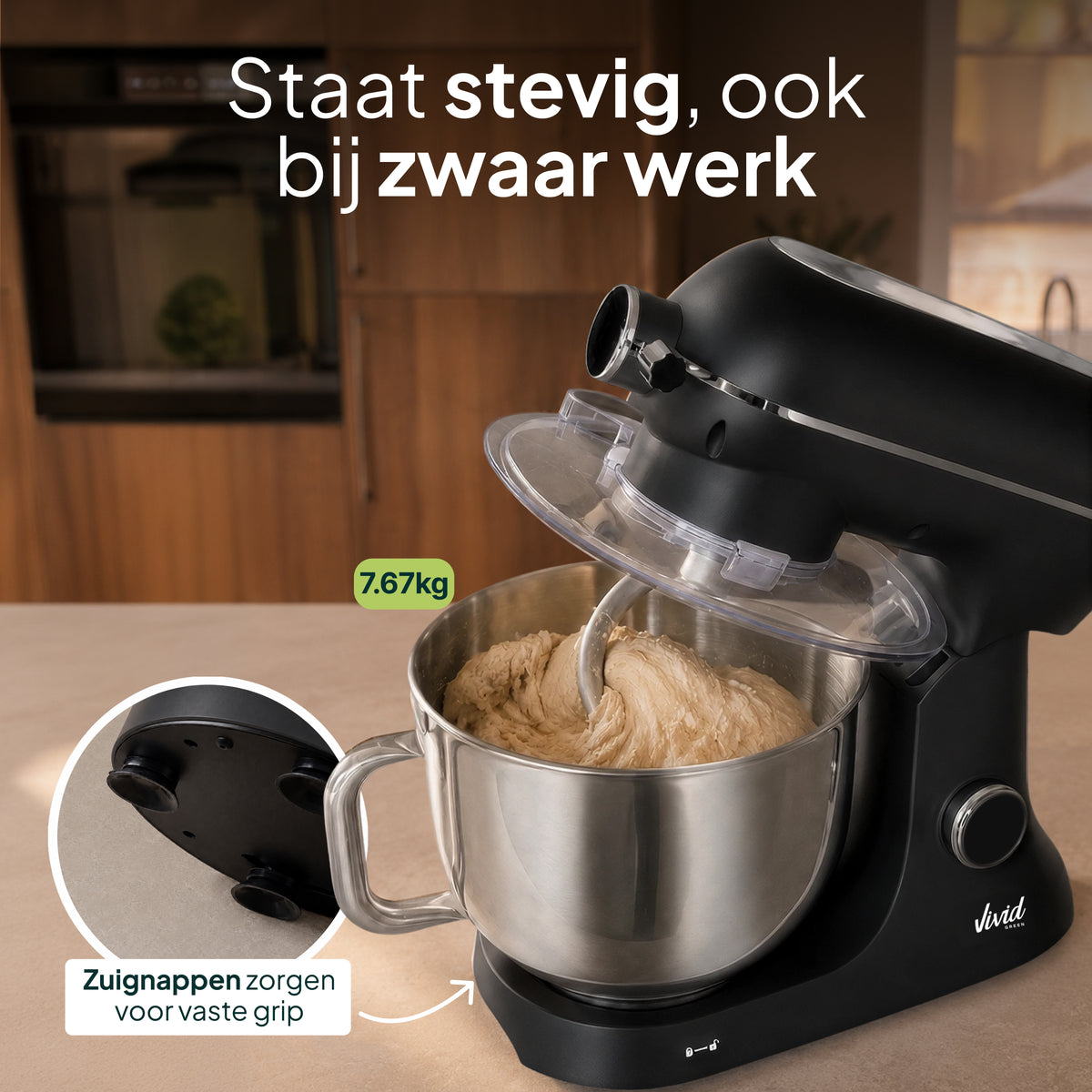 Vivid Green Keukenmachine Deluxe met display